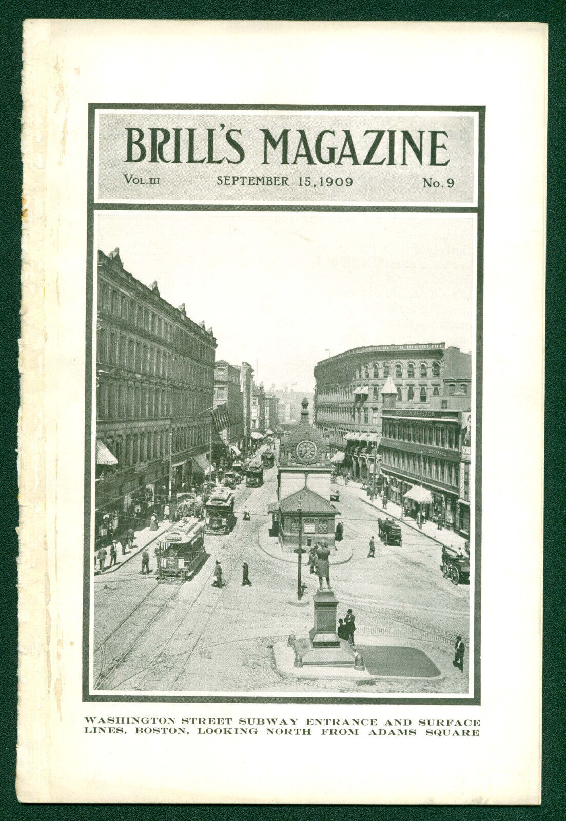 Brill\'s Magazine Sept. 15, 1909 Vol. 111, No. 9 - Original Issue NOT a Reprint