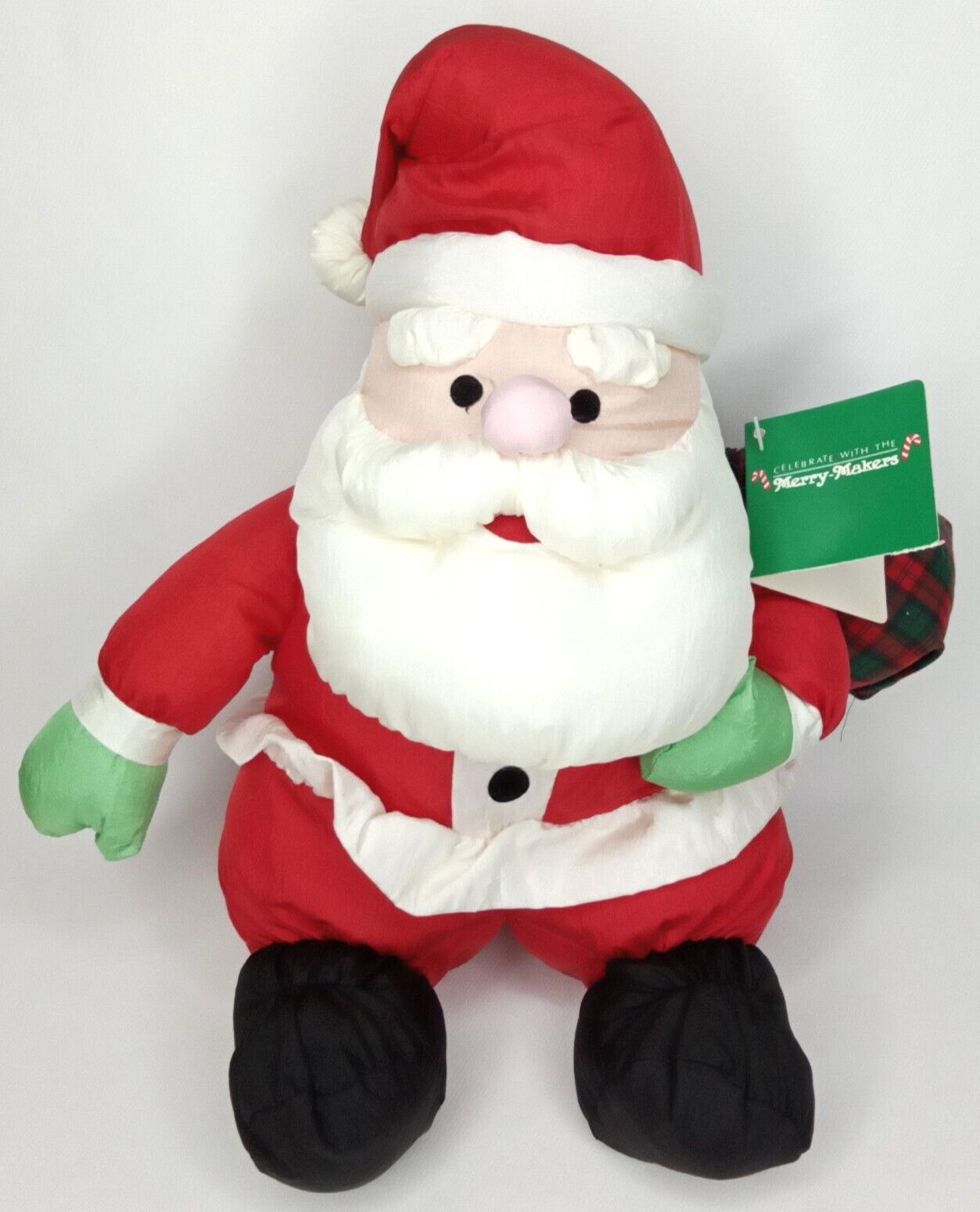 Christmas Santa Claus Plush Doll Merry Makers Gibson Vintage Holiday Decor 11\