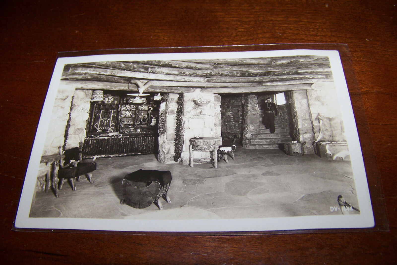 Rare Antique RPPC Real Photo Postcard EKKP 1904-1950 Old Building Interior 