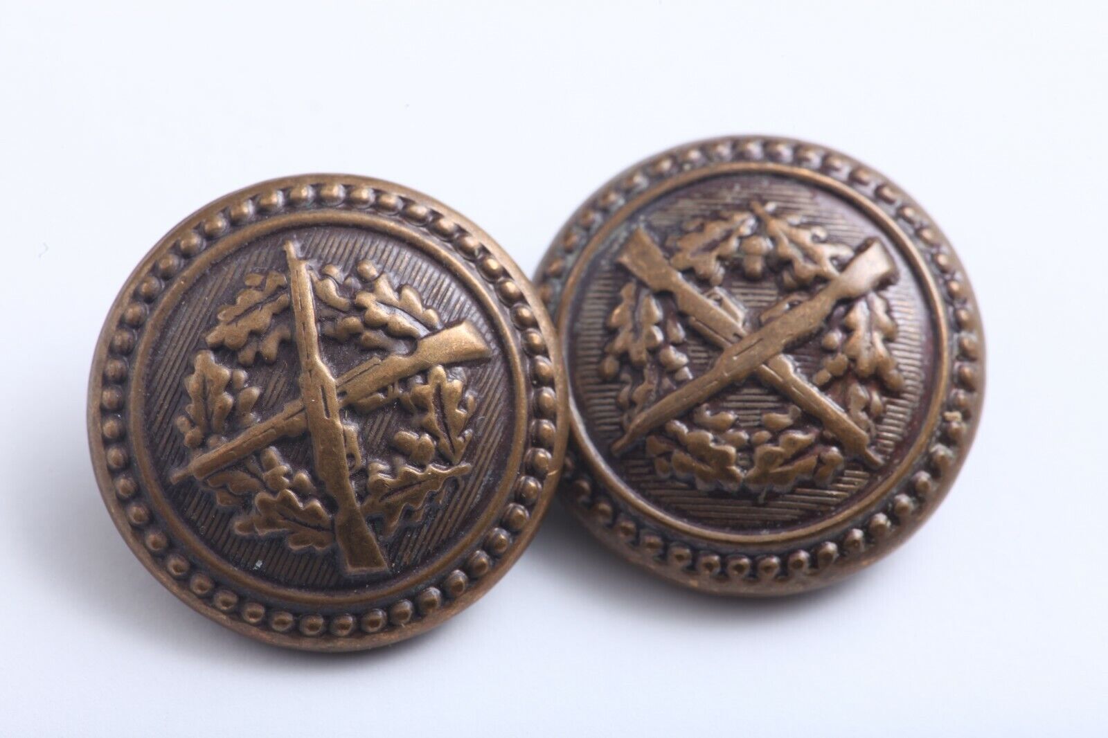 Pair Hungary Hungarian Army Button Replacement 2.2cm Bronze Coat Subdued