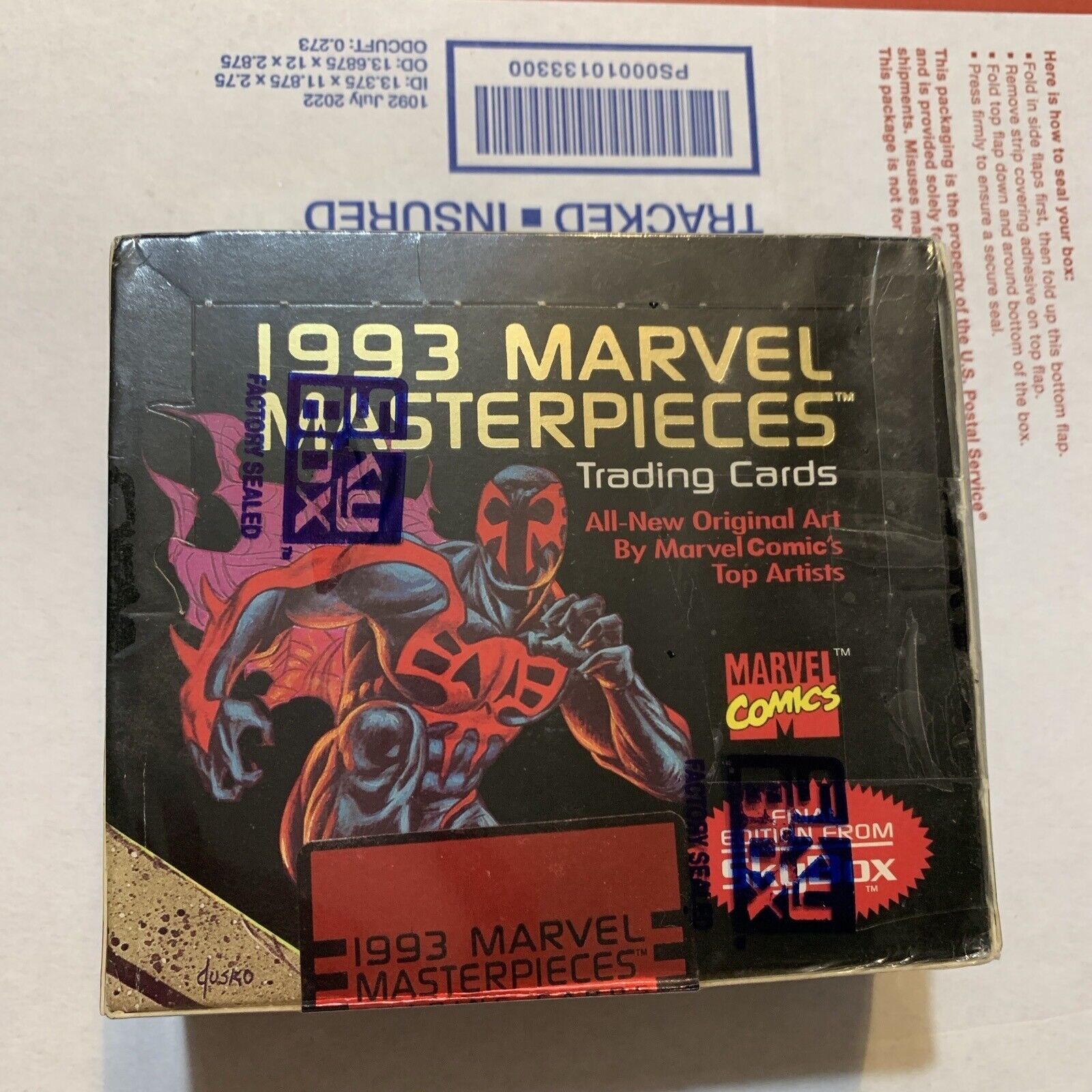 DAMAGED 1993 Marvel Masterpieces Sealed Box DAMAGED Bad Storage (READ)