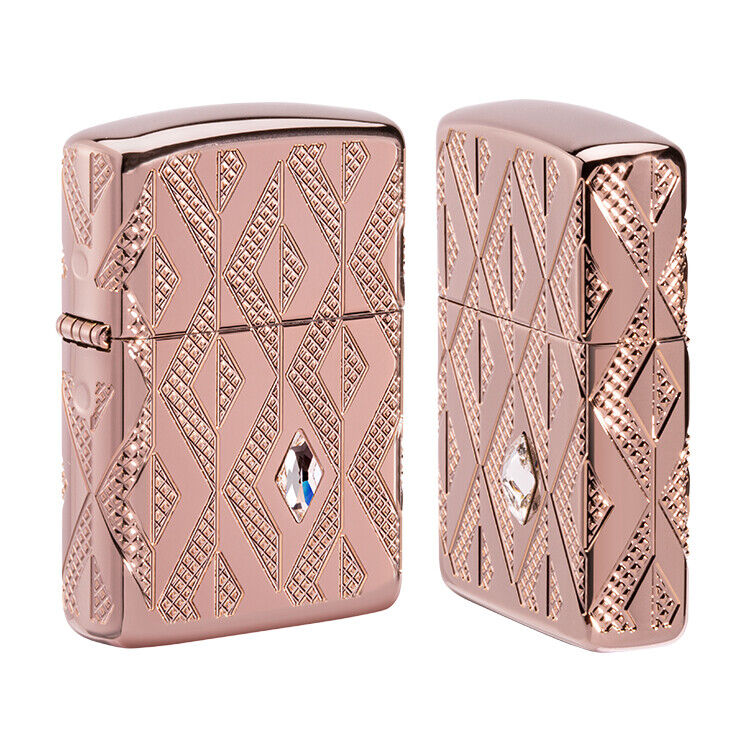 ZIPPO 49702 Geometric Diamond Pattern Design Lighters