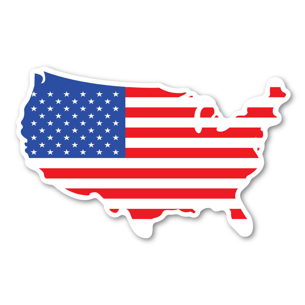 United States Shaped American Flag Magnet