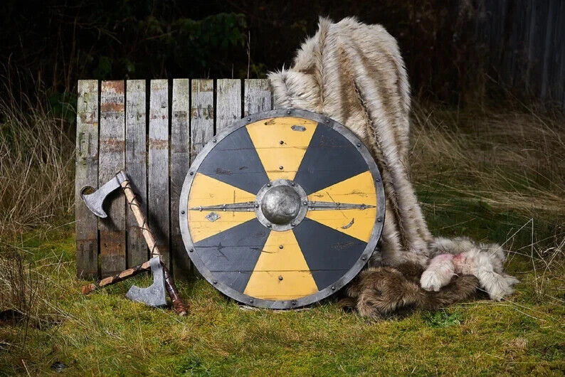Rollo of Normandy Viking Shield Authentic Battleward Wooden Vikings Shield Knigh