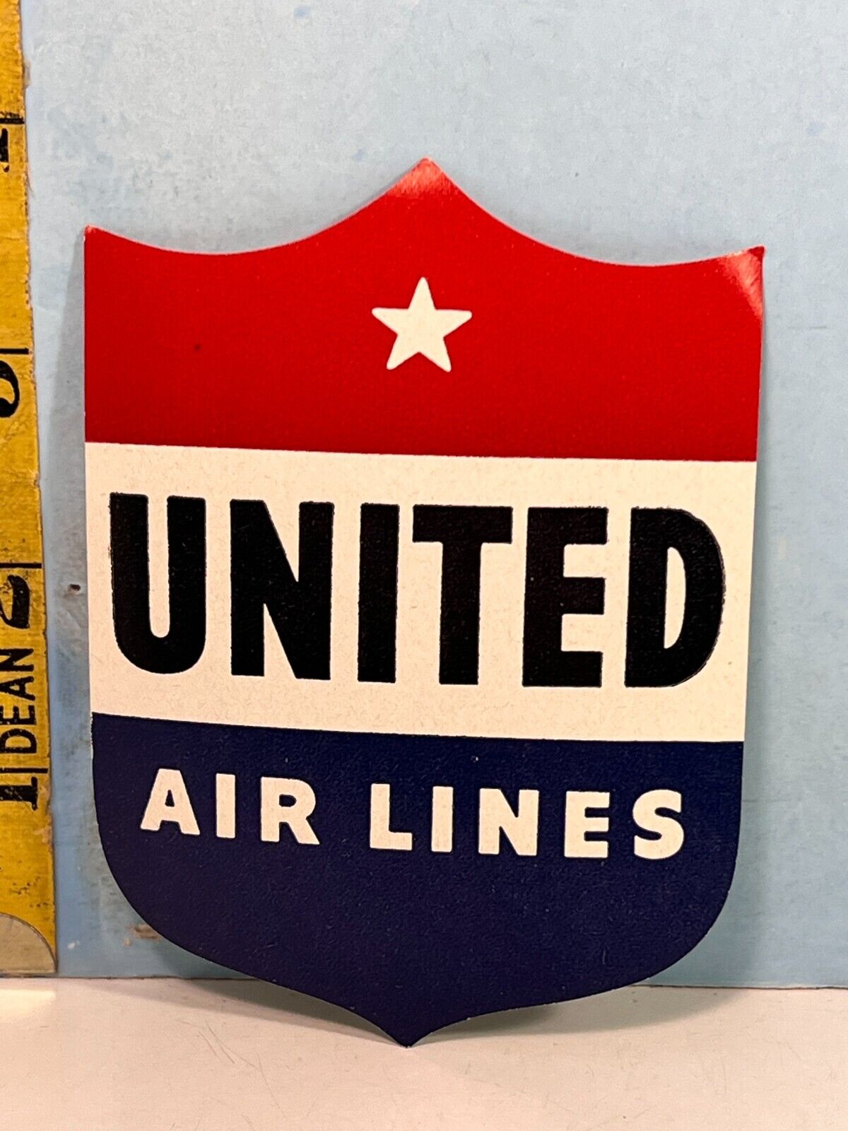 Vintage United Air Lines Shield Aviation Decal