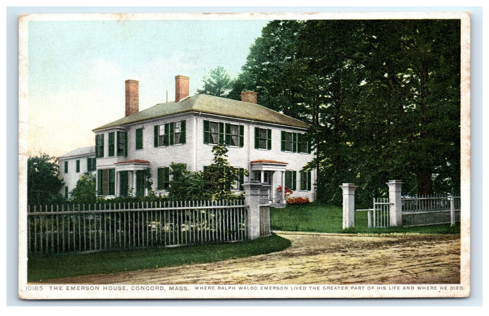 Postcard The Emerson House, Concord MA 1914 G17