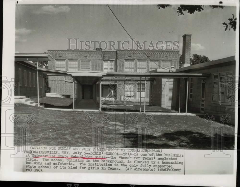 1963 Press Photo Building at Gainesville School for Girls in Texas. - hpw12397