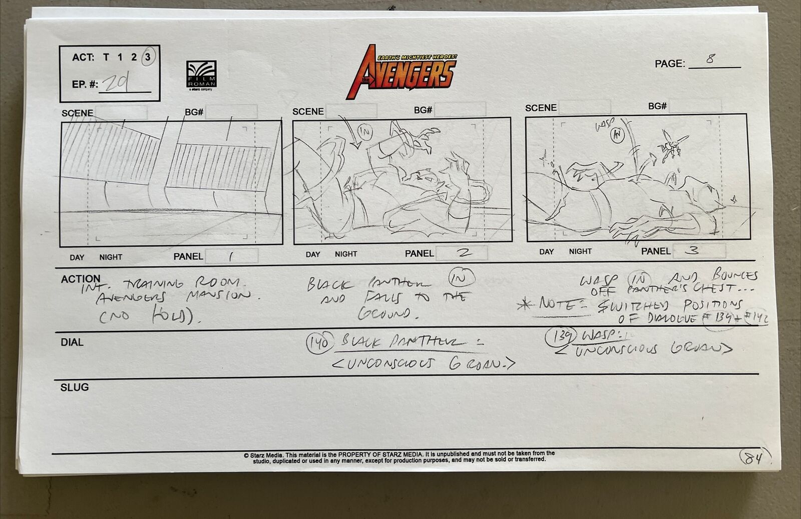 Marvels Avengers Earths Mightiest Heroes Animated Series Storyboards EP 29 Act 3