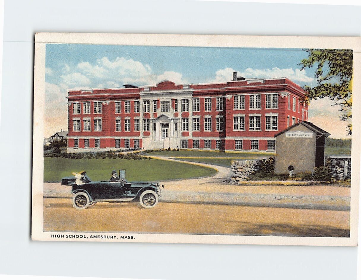 Postcard High School Amesbury Massachusetts USA