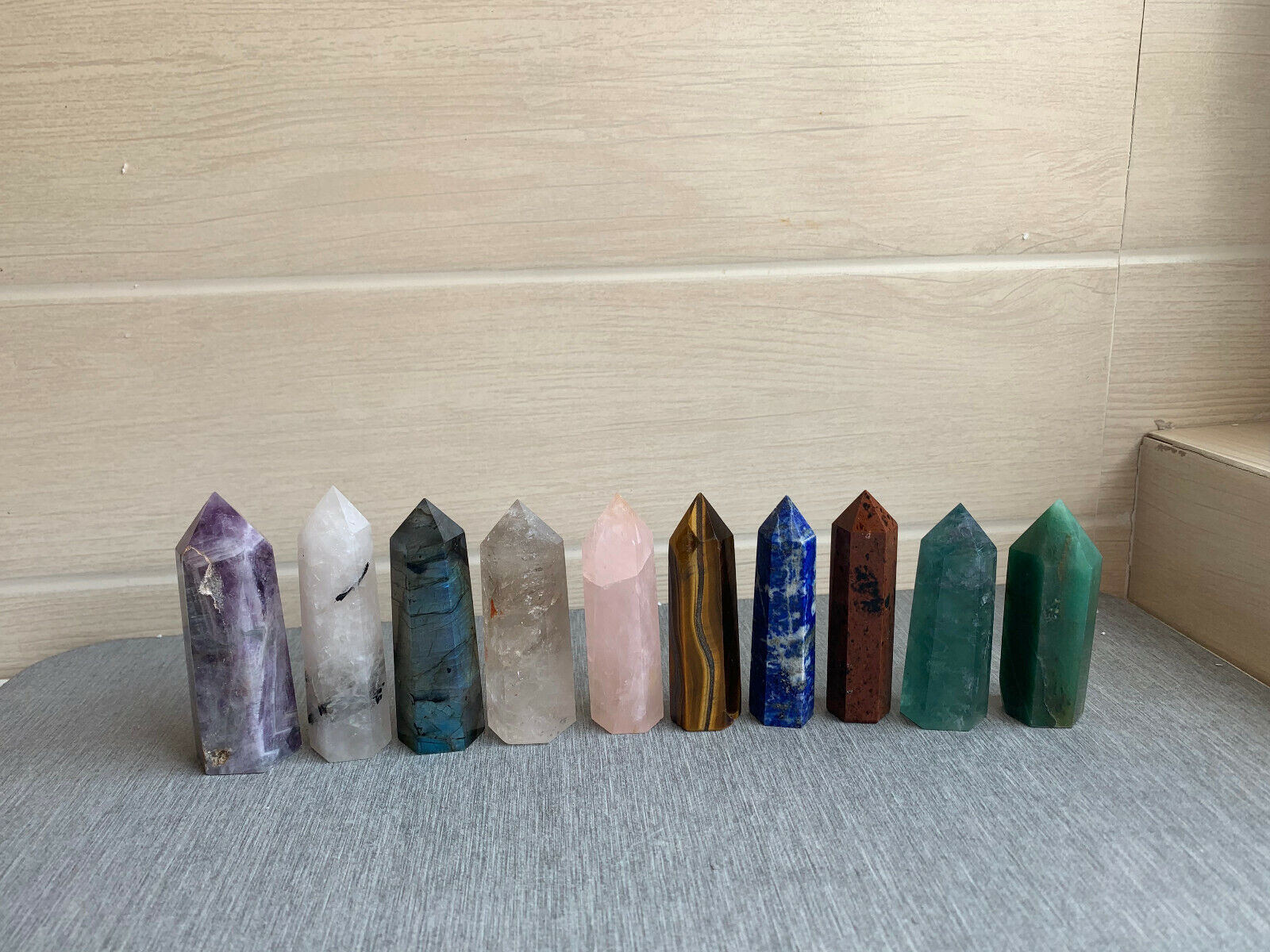 10pcs Natural crystal tower quartz obelisk crystal WAND point healing random 