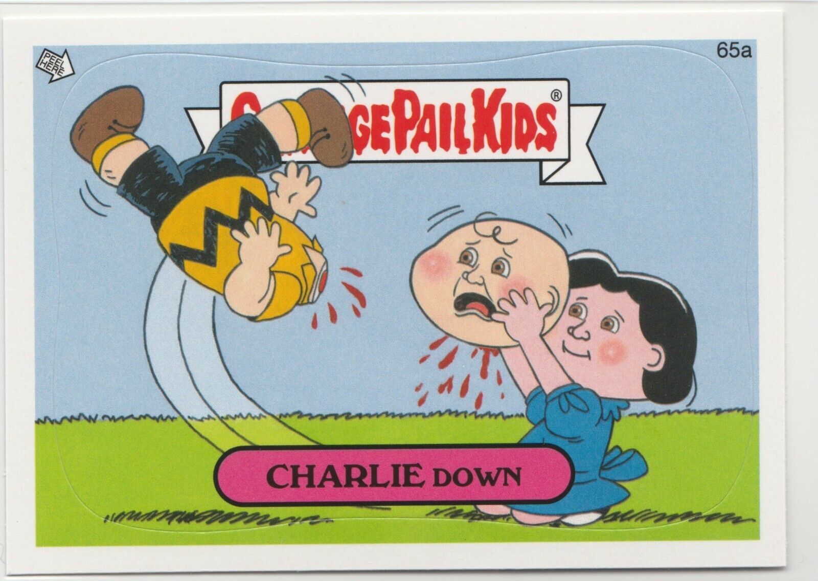 2013 Garbage Pail Kids Brand New Series 2 #65a Charlie Down GPK Peanuts