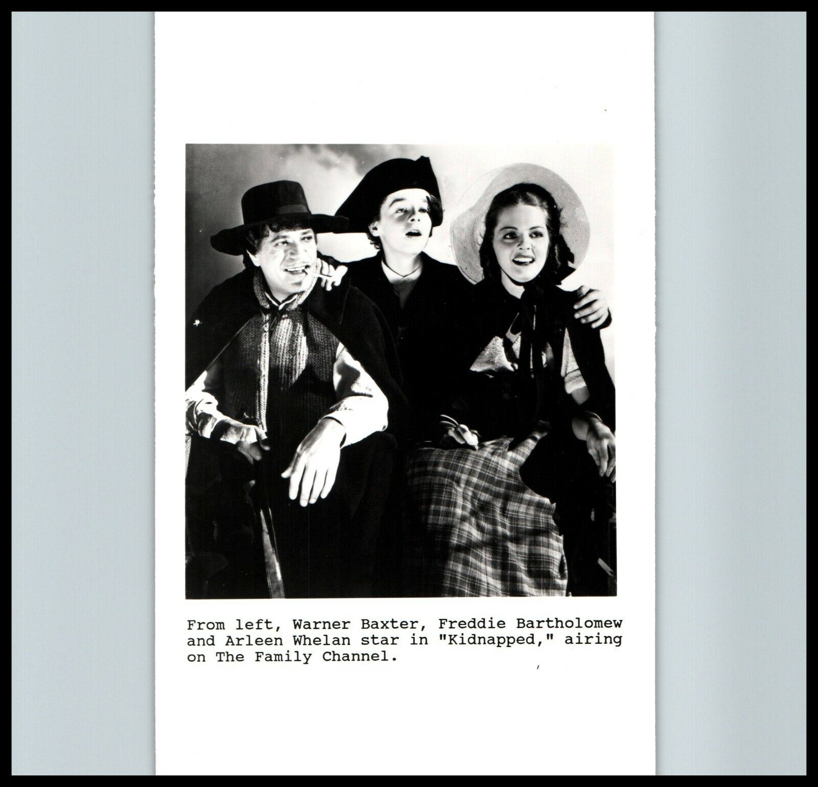 Warner Baxter + Arleen Whelan + Freddie Bartholomew in Kidnapped 1938 PHOTO M 90