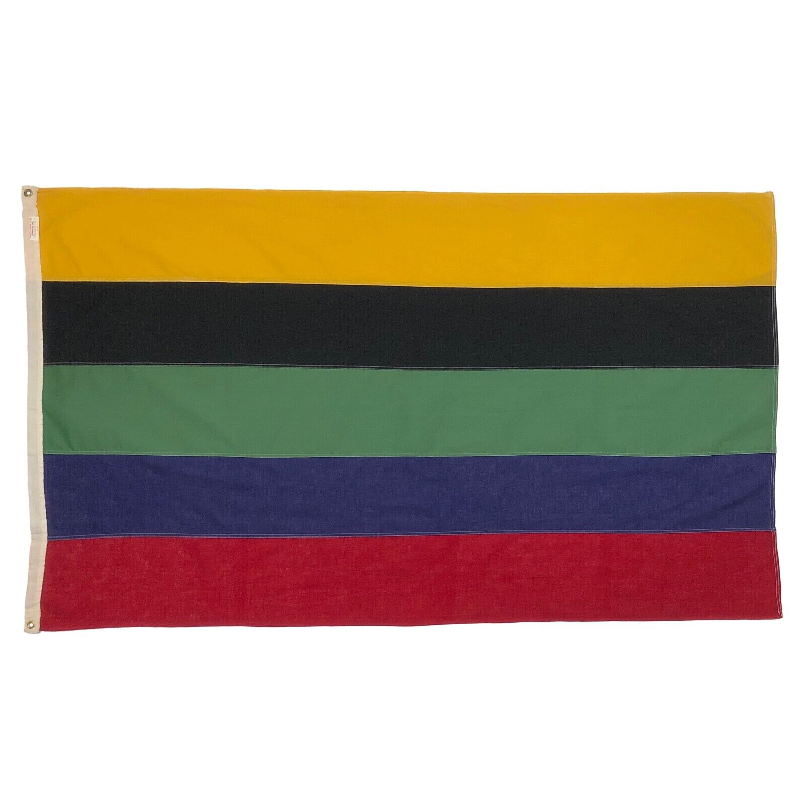 Vintage Cotton Unidentified Striped Signal Flag Nautical Scout Colorful Campfire