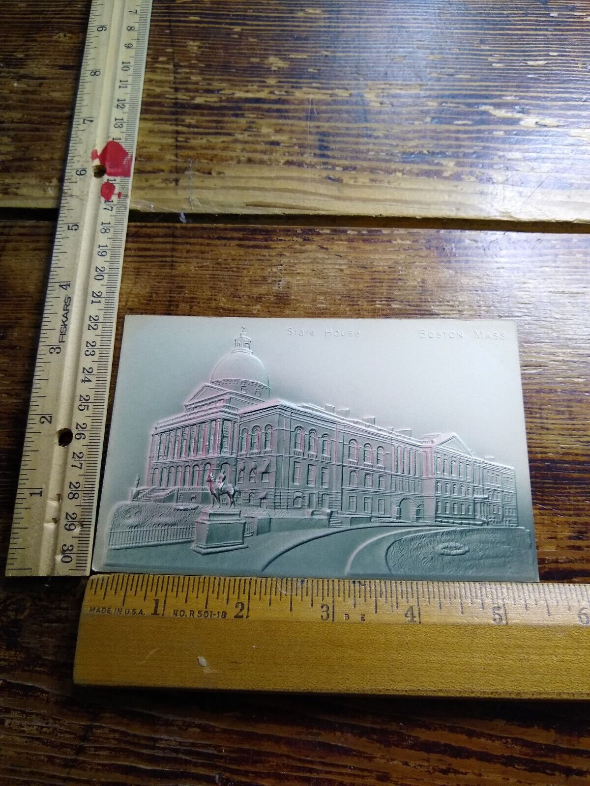 Postcard - Embossed Print - State House, Boston, Massachusetts, USA
