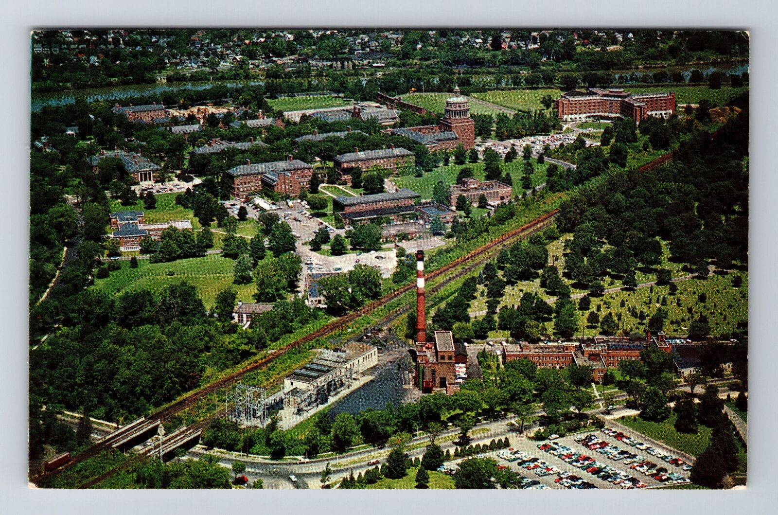 Rochester NY- New York, Aerial View University, Vintage Postcard