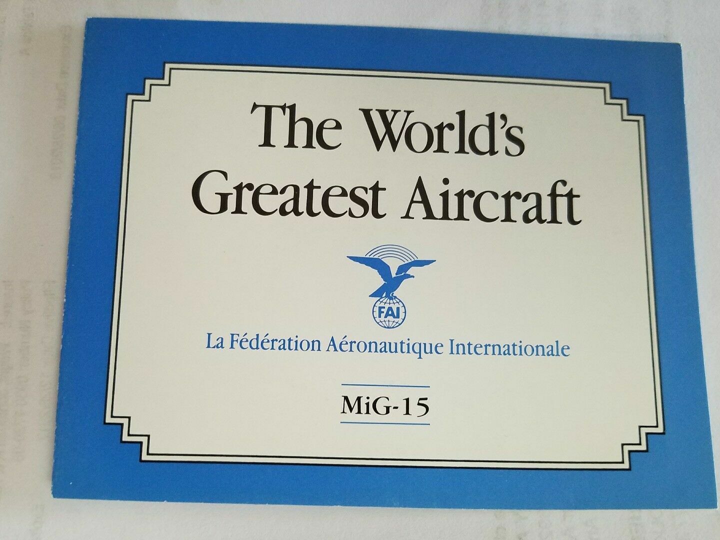 Franklin Mint Mig-15 THE WORLDS GREATEST AIRCRAFT Original COA 