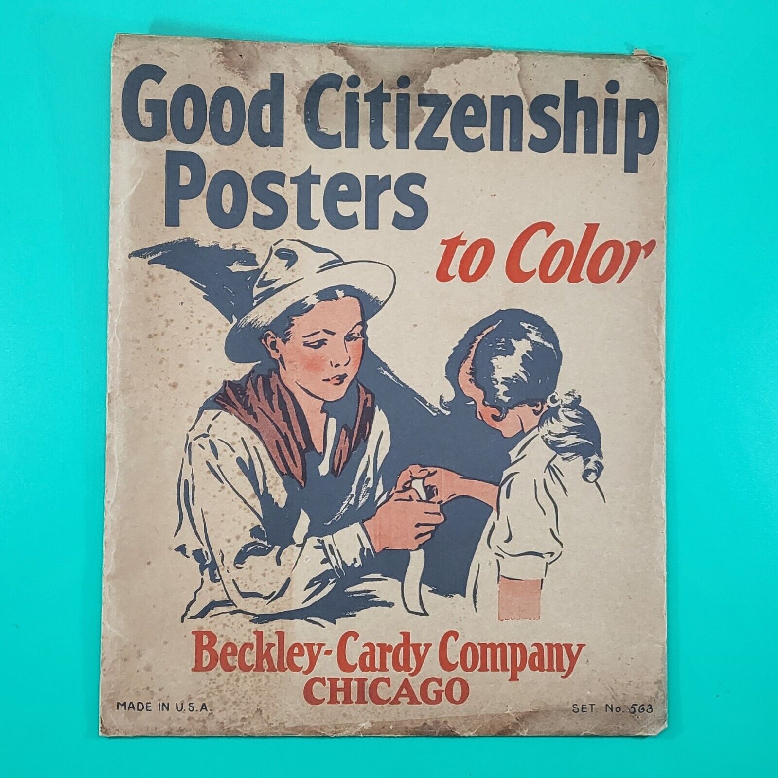 Vintage Papers Good Citizenship Posters To Color Beckley-Cardy Company 1929