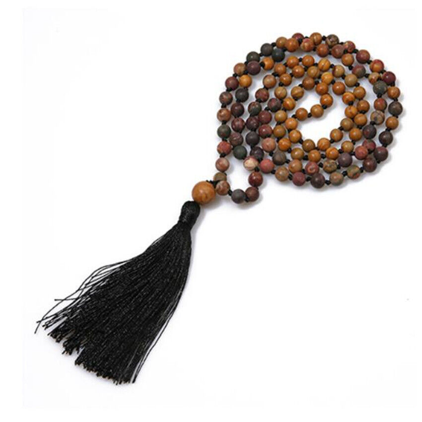 Natural African turquoise Necklace 108 Buddha Beads Bracelet Souvenir Meditation