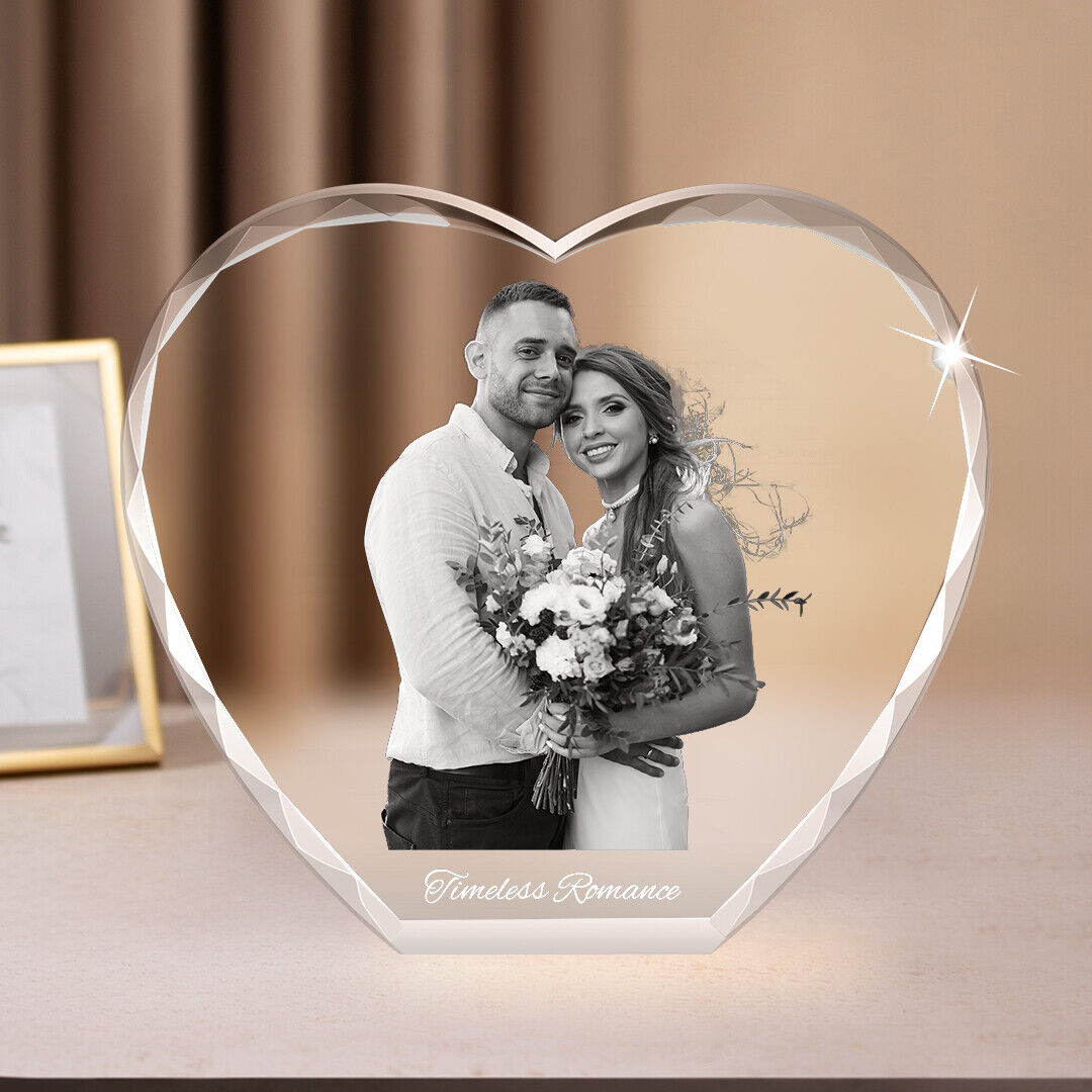 Birthday Gift Idea, Anniversary Gifts, Personalised 3D Crystal Photo Frame Gift