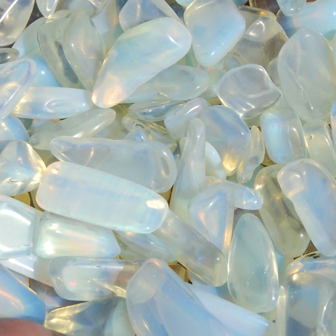 6pcs Opalite Tumbled Stones, Small Crystal Set
