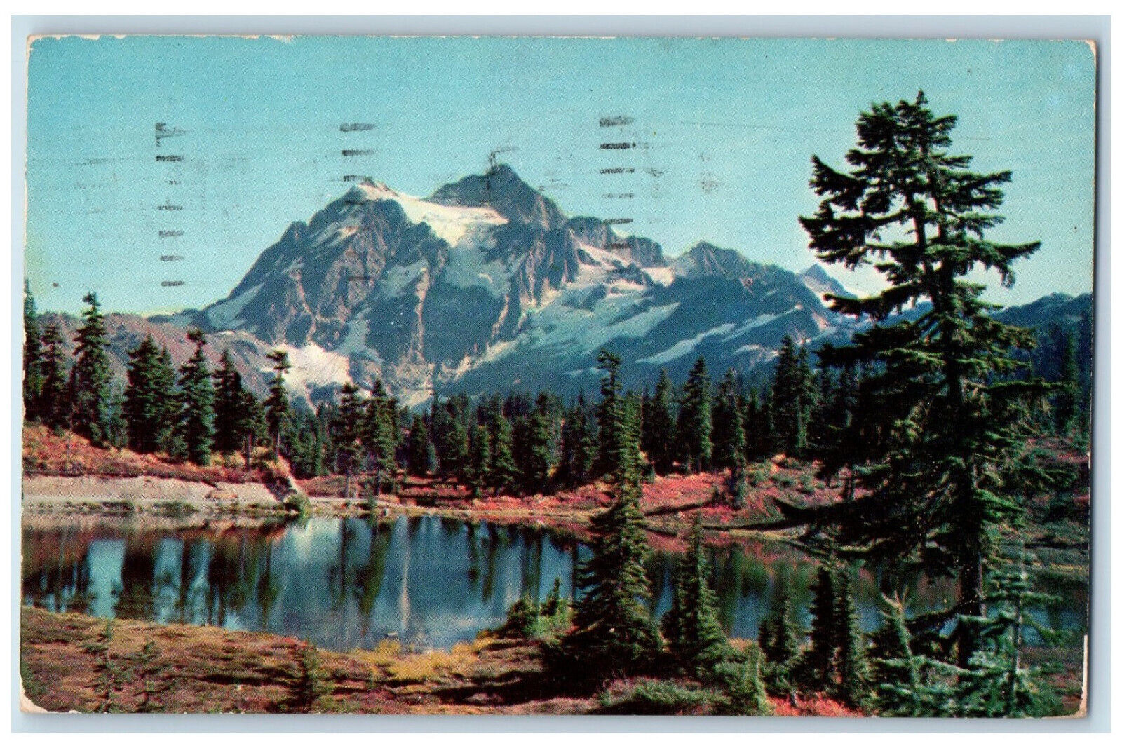 1956 Mt. Shuksan Mt. Baker National Forest Northwest Washington WA Postcard