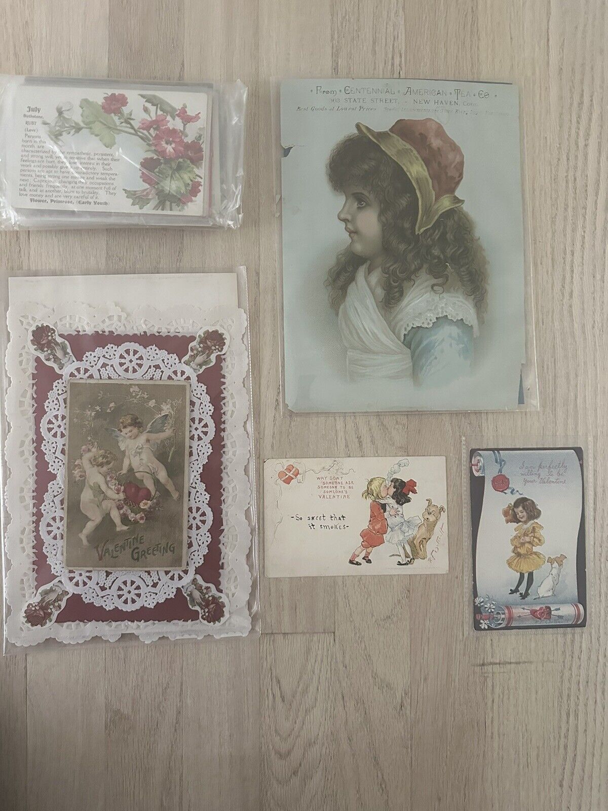 Vintage Antique Postcard Lot Valentines 1906 And More