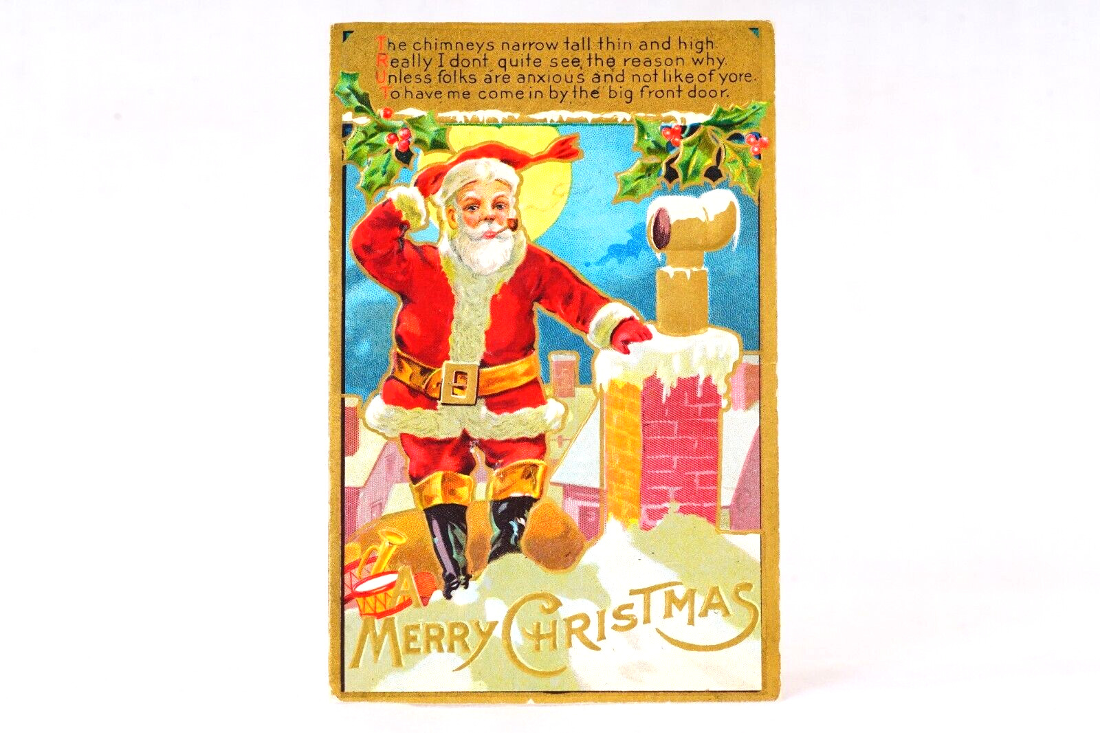 Antique Santa Claus Kris Kringle Series Christmas Postcard