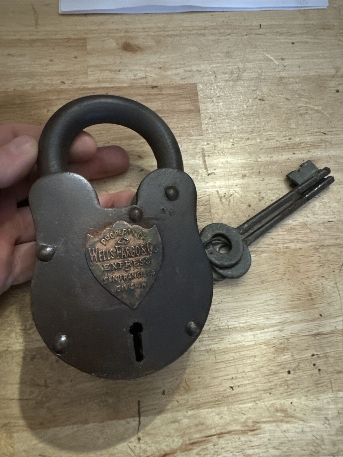 Wells Fargo Padlock Key Gunsmith Set Lot Lock HUGE 2+ POUNDS Blacksmith 1/2” Bar