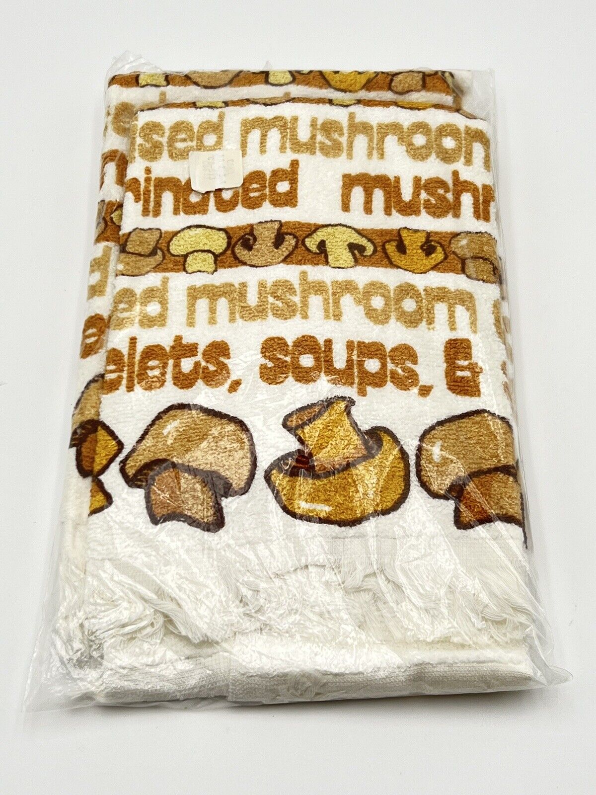 Vintage Mushroom Hand Towels Set Of 3 *New In Package* Kitchen 1970’s/80’s