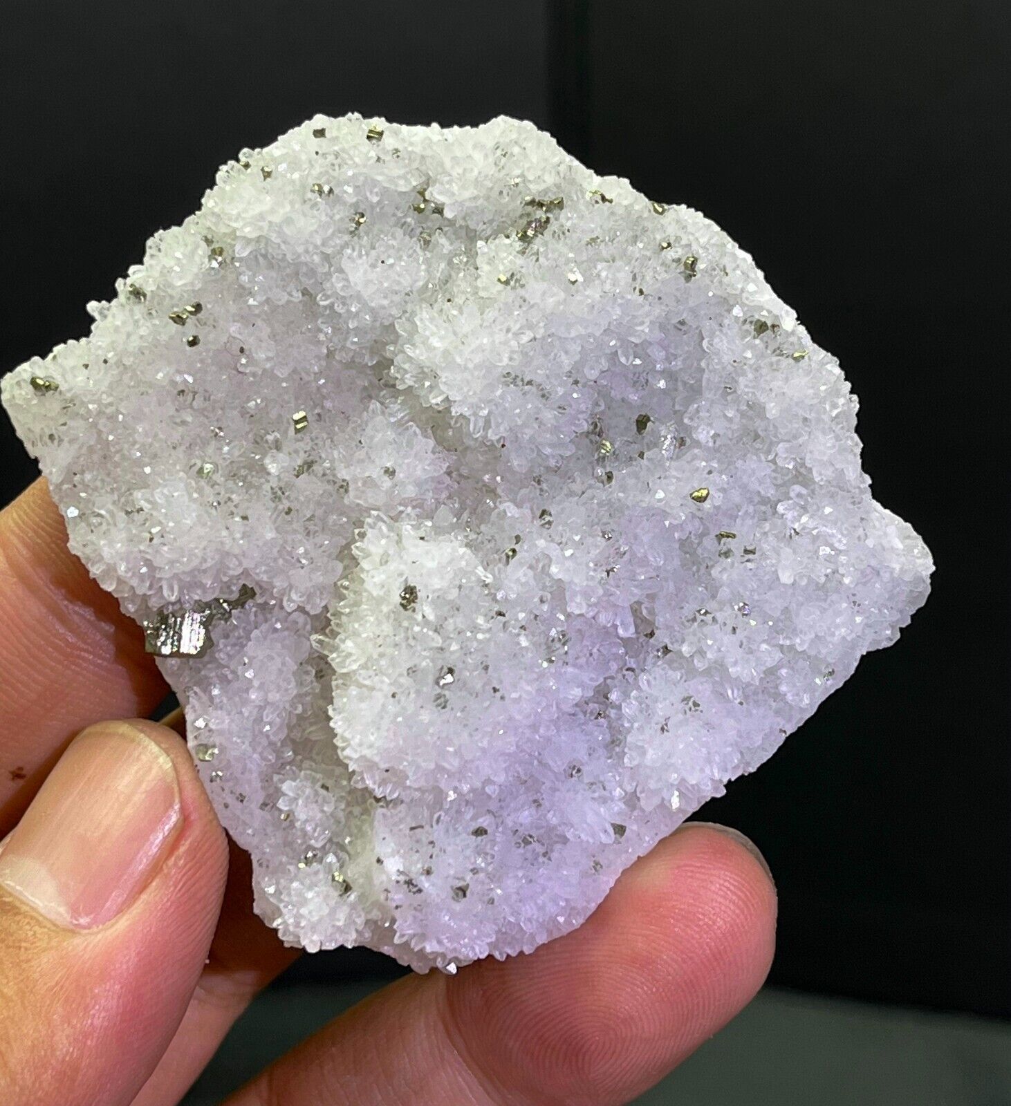 25.3g Natural Rare White Crystal With Pyrite Mineral Specimen