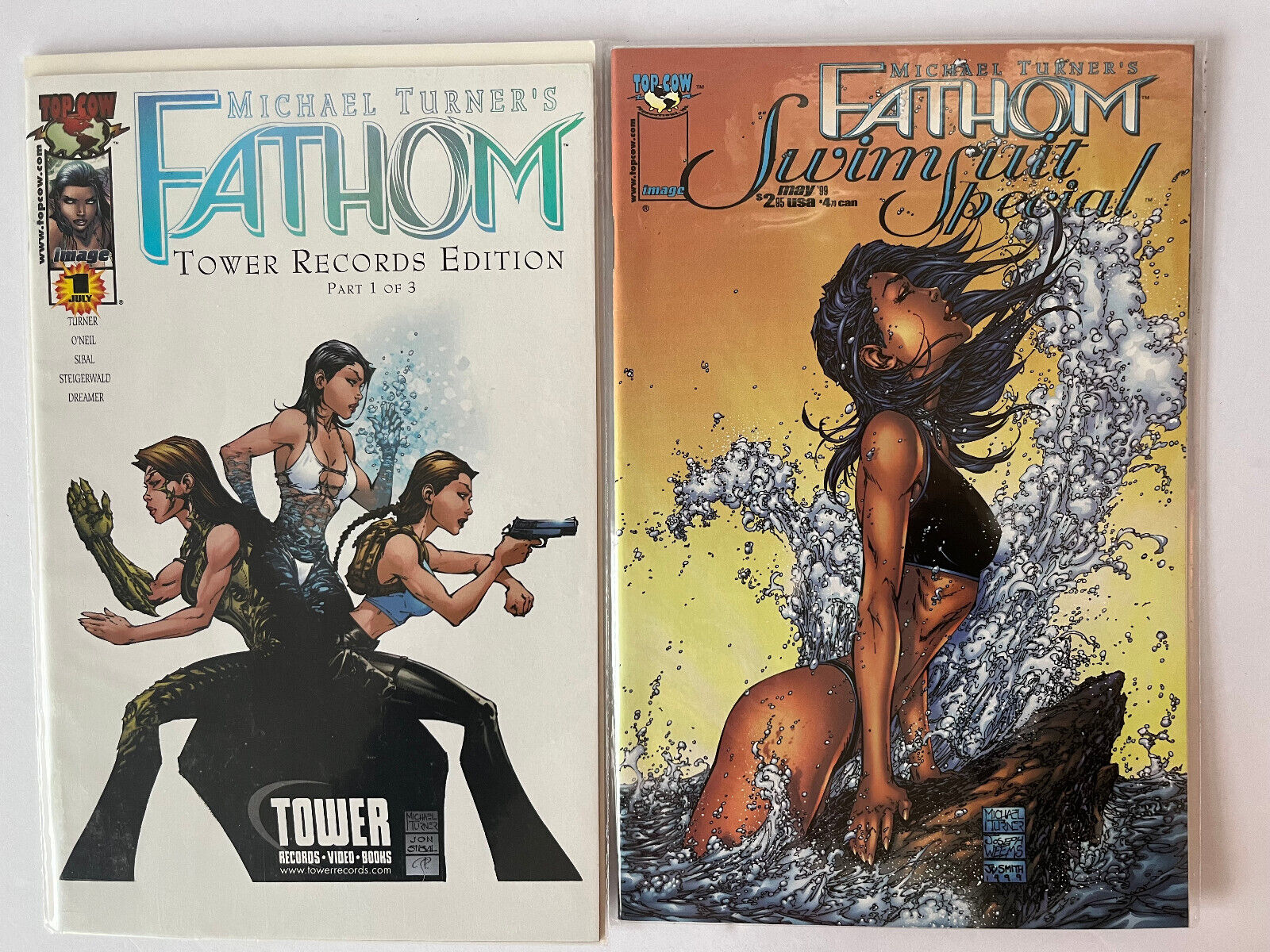 Image Comics Fathom Swimsuit Edition and Vol 1, #12 Tower Records Edition (foil)