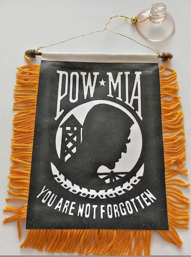 POW MIA Military Mini Banner Car Flag 