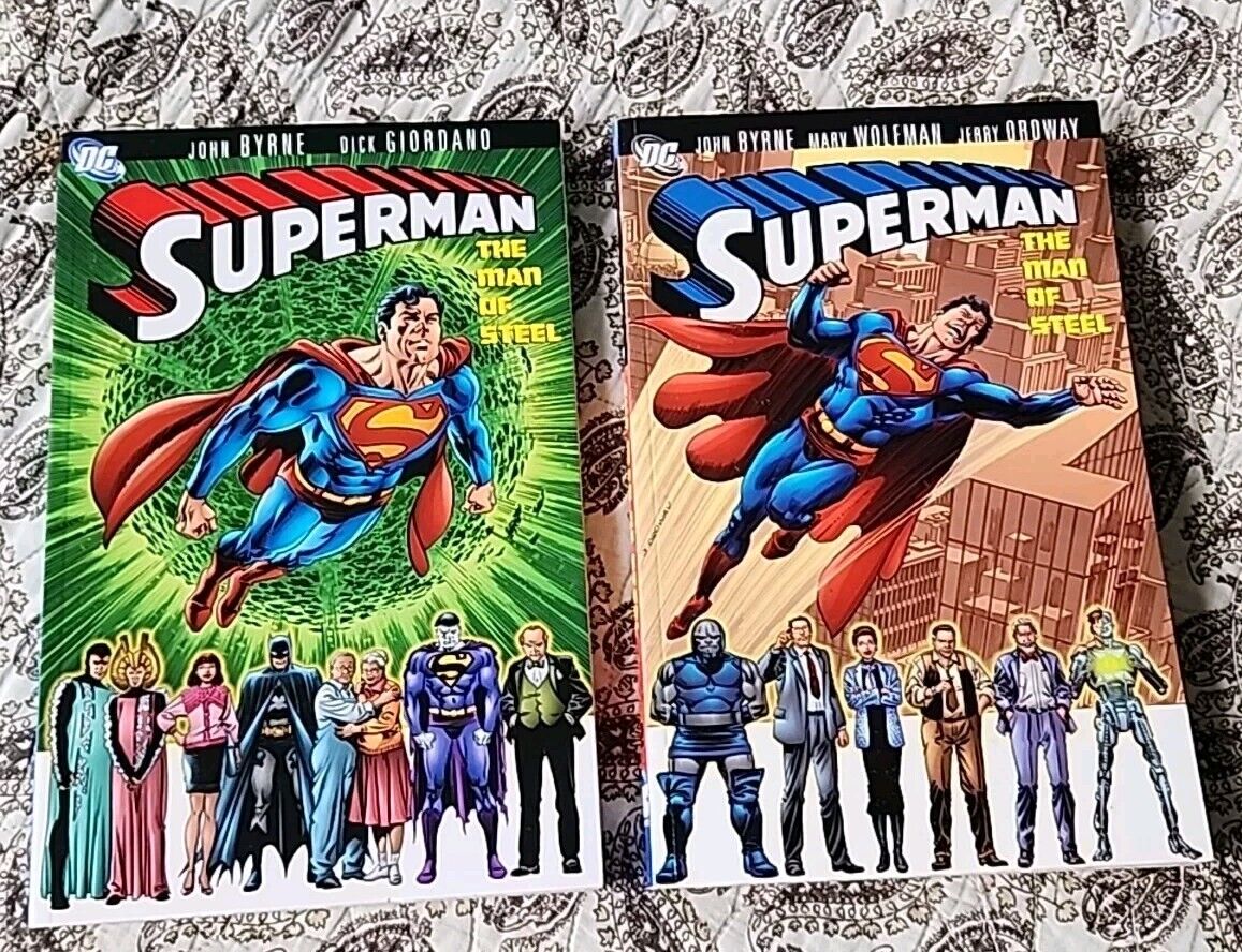 Superman: The Man of Steel DC Comics Lot Of 2 Trade Paperback TPB Graphic Novels