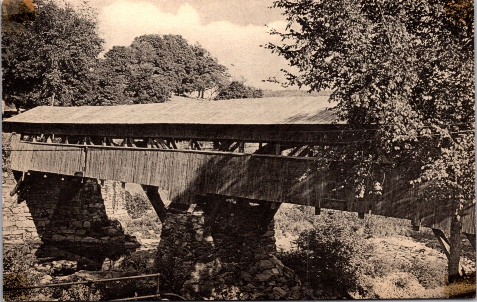 Postcard Taftsville Covered Bridge in Taftsville, Vermont
