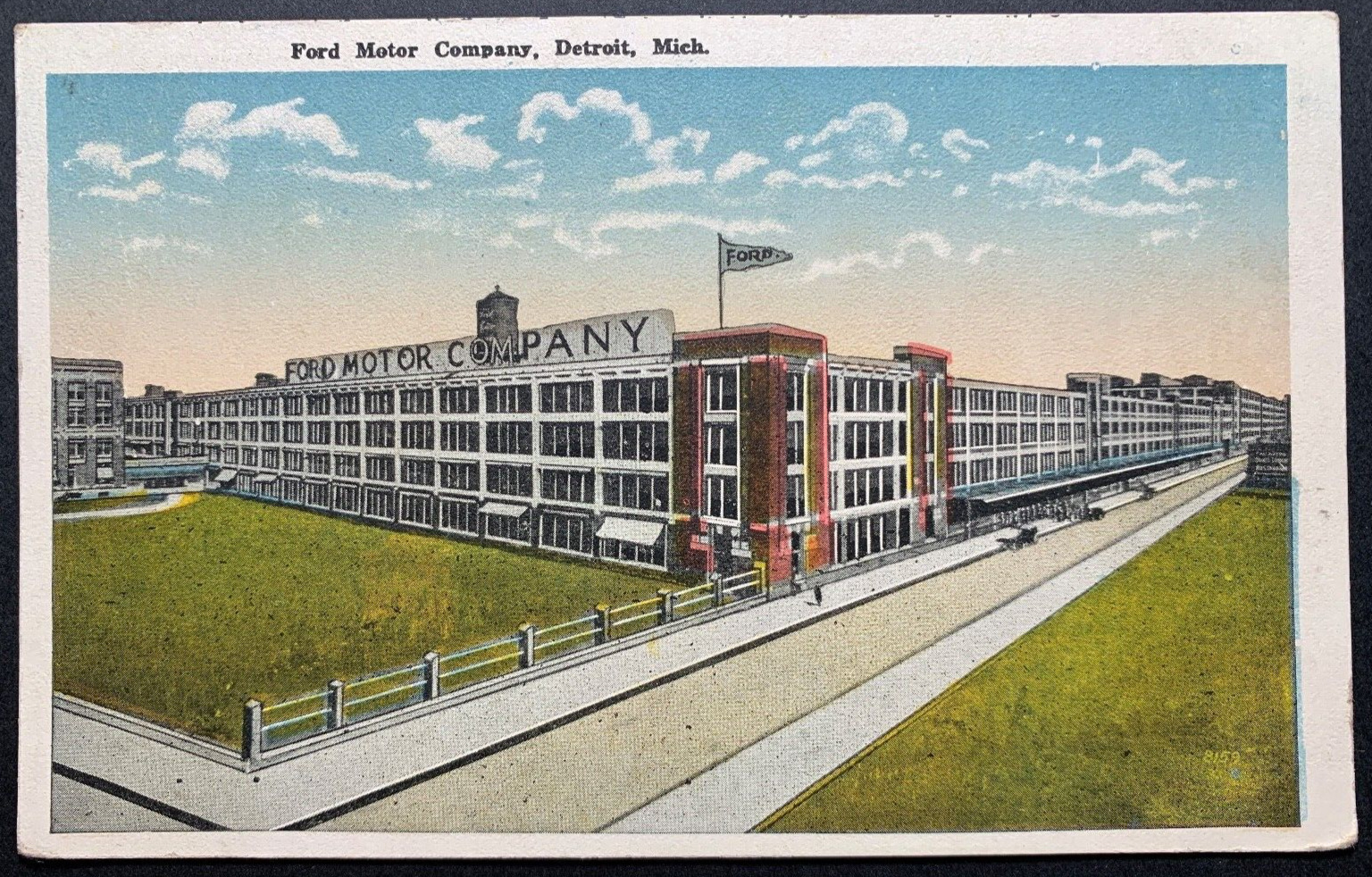 Postcard Detroit MI - Ford Motor Company Automobile Manufacturing