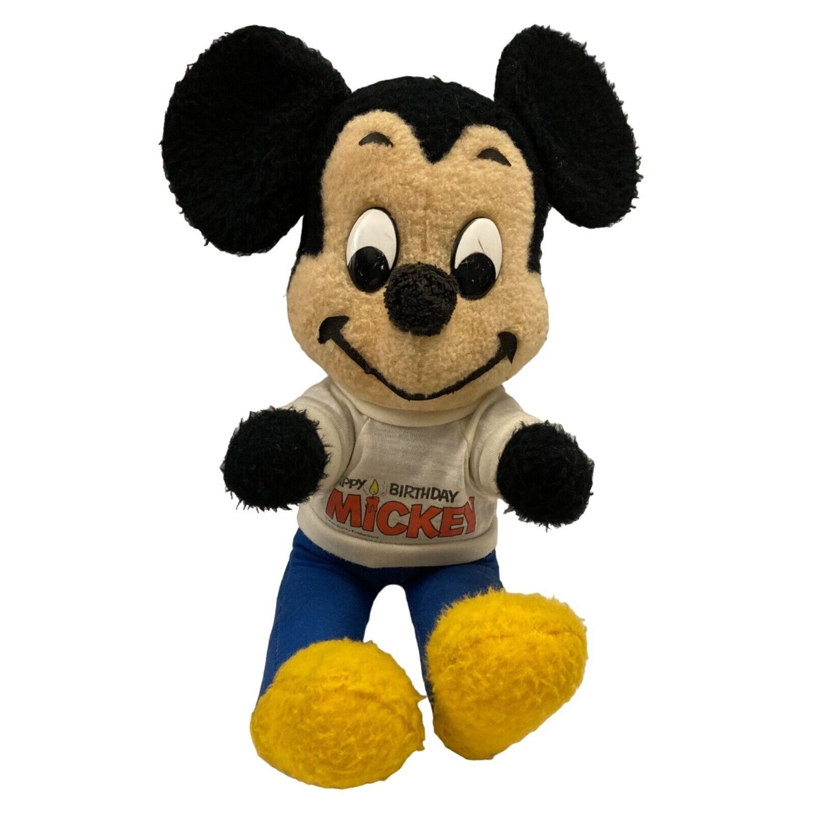 Mickey Mouse 1950s Vintage Plush Stuffed Toy Rare Shirt Disney Productions 15\