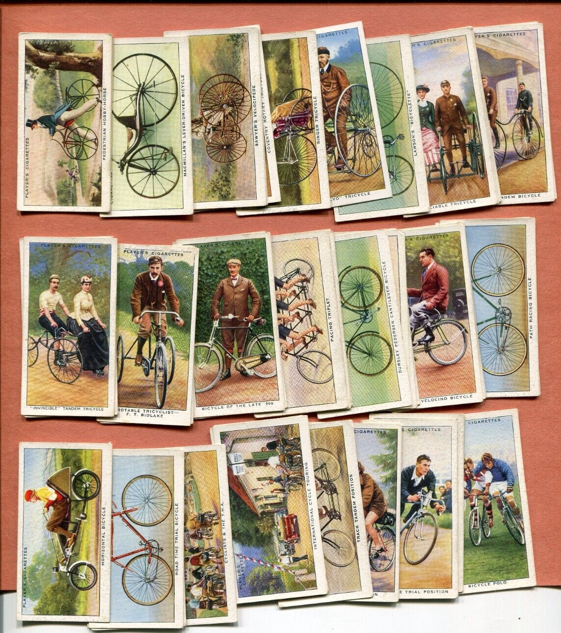 1939 JOHN PLAYER & SONS CIGARETTES CYCLING 50 DIFFERENT TOBACCO CARD SET