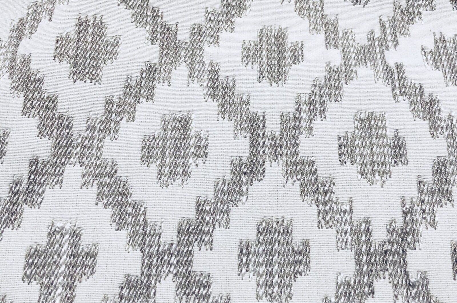 Scalamandre Diamond Upholstery Fabric- Malay Ikat Weave / Flax 4.40 yd 27098-001