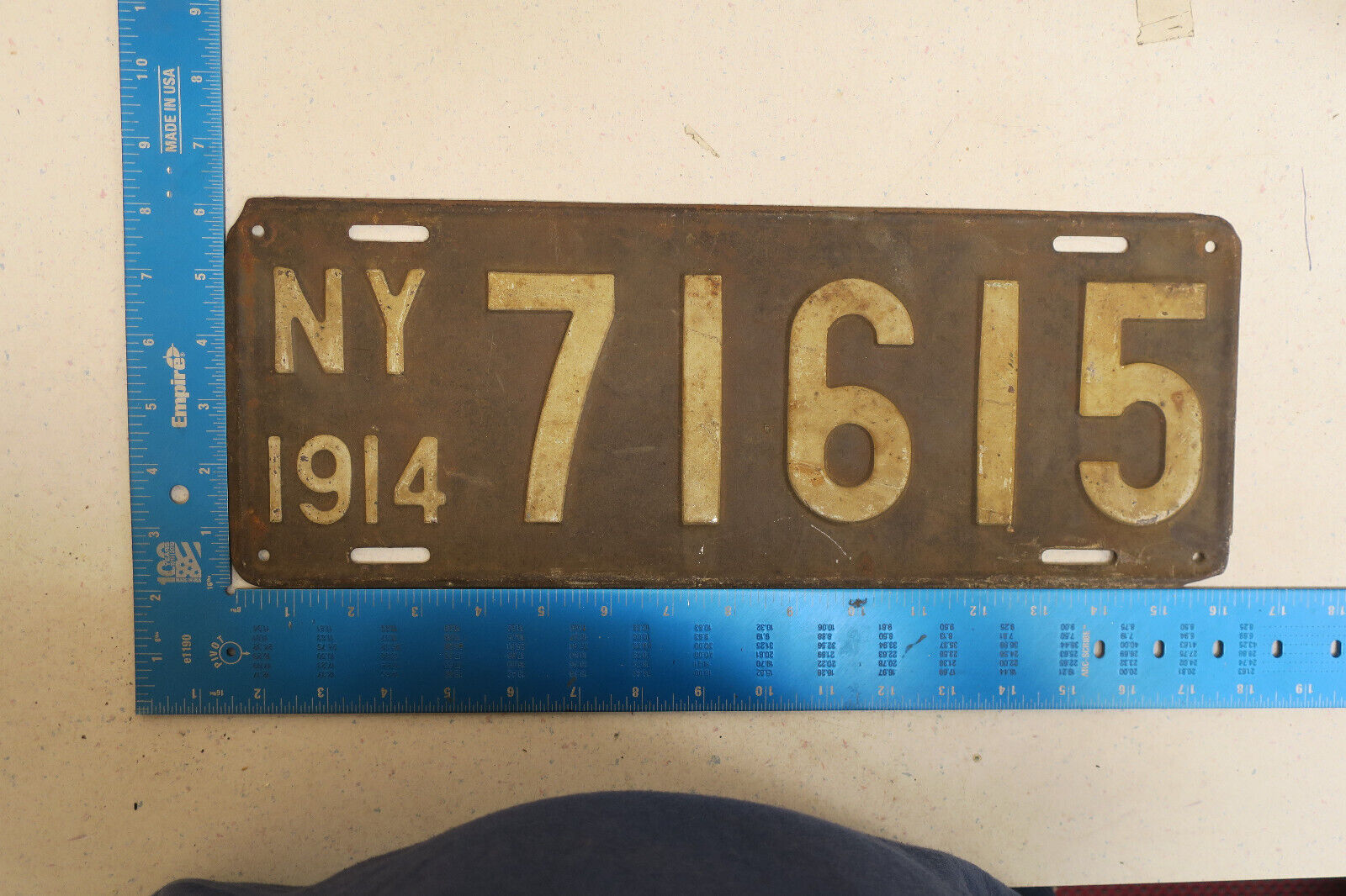 1914 14 NEW YORK NY LICENSE PLATE TAG # 71615