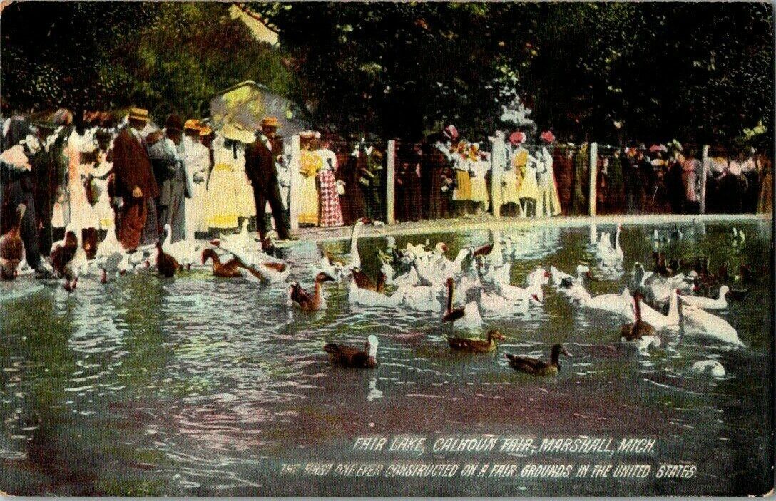 1910. FAIR LAKE. CALHOUN FAIR, MARSHALL, MICHIGAN. POSTCARD. PL2