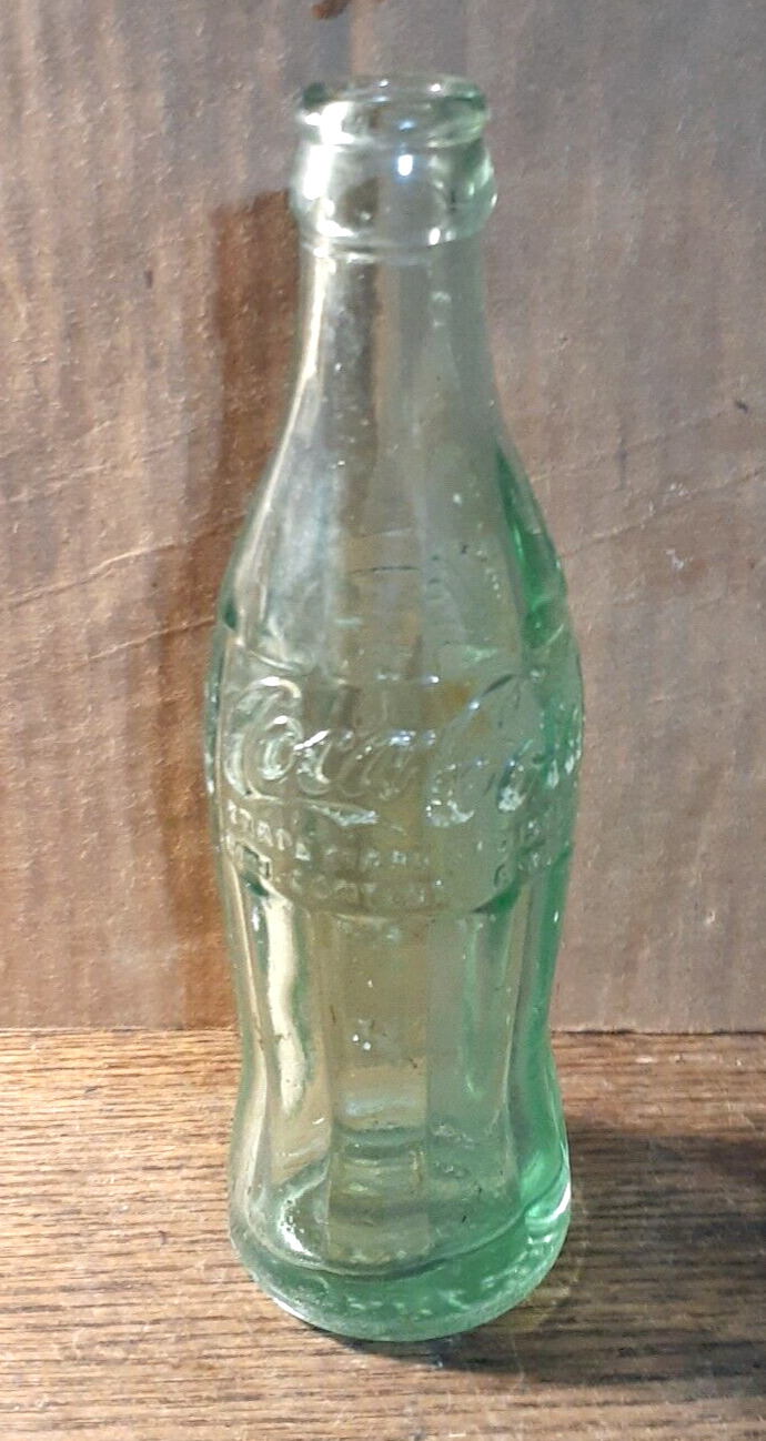 Vintage Coca-Cola Green Embossed  Soda Pop Bottle Carlsbad New Mexico 6 Oz