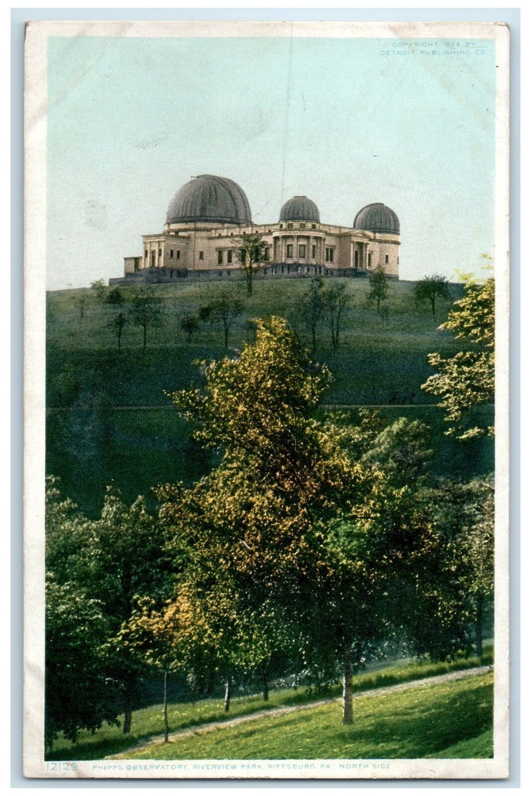 c1910s Phipps Observatory Riverview Park Pittsburg Pennsylvania PA Tree Postcard