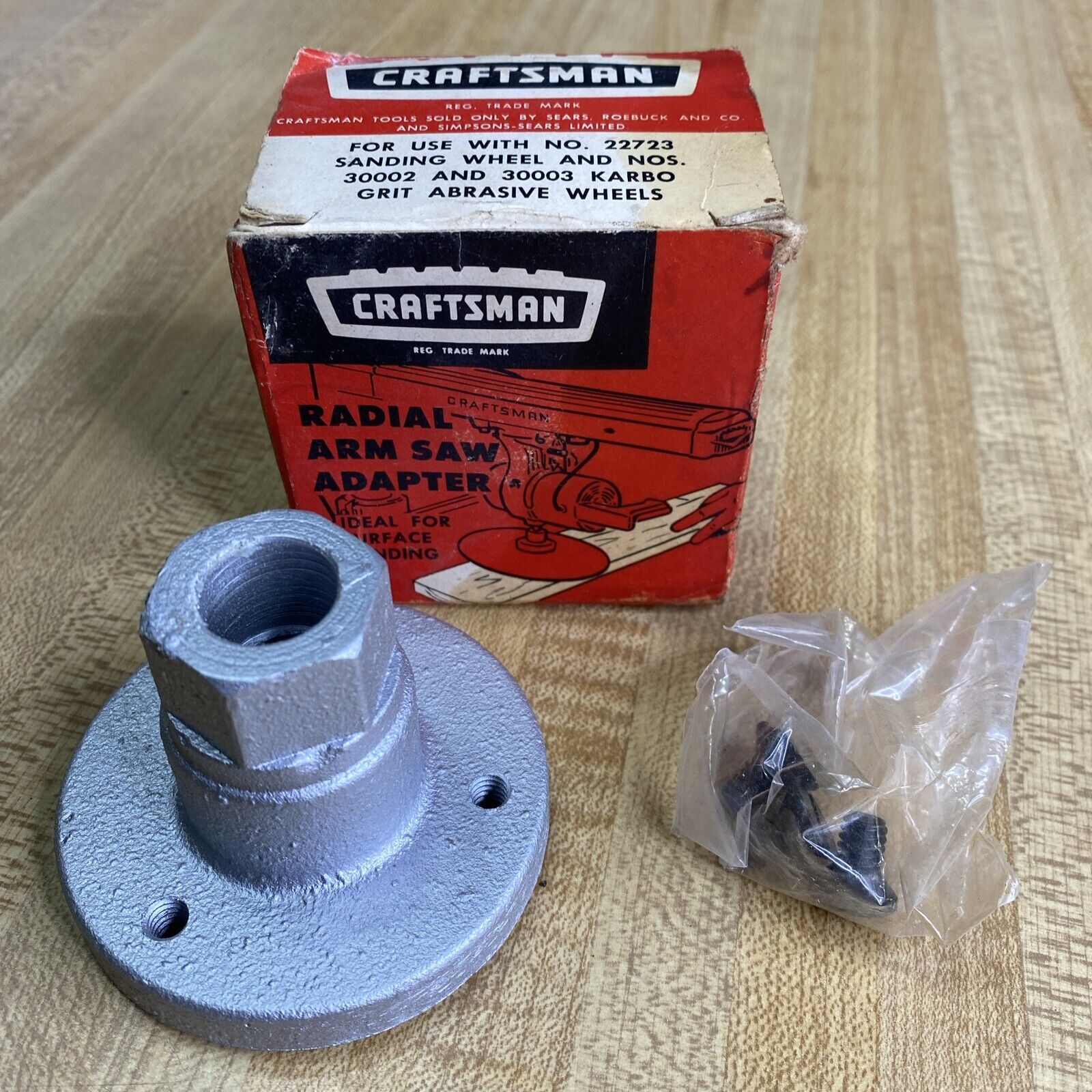 Vtg 1960’s Craftsman Crown Logo Red Box 9-30301 9” & 10” Radial Arm Saw Adapter