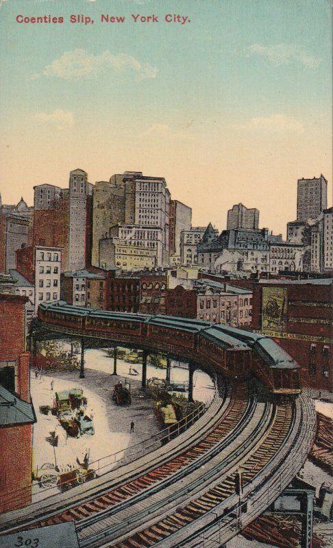NEW YORK CITY New York 1900-1910s Coenties Slip OLD PHOTO