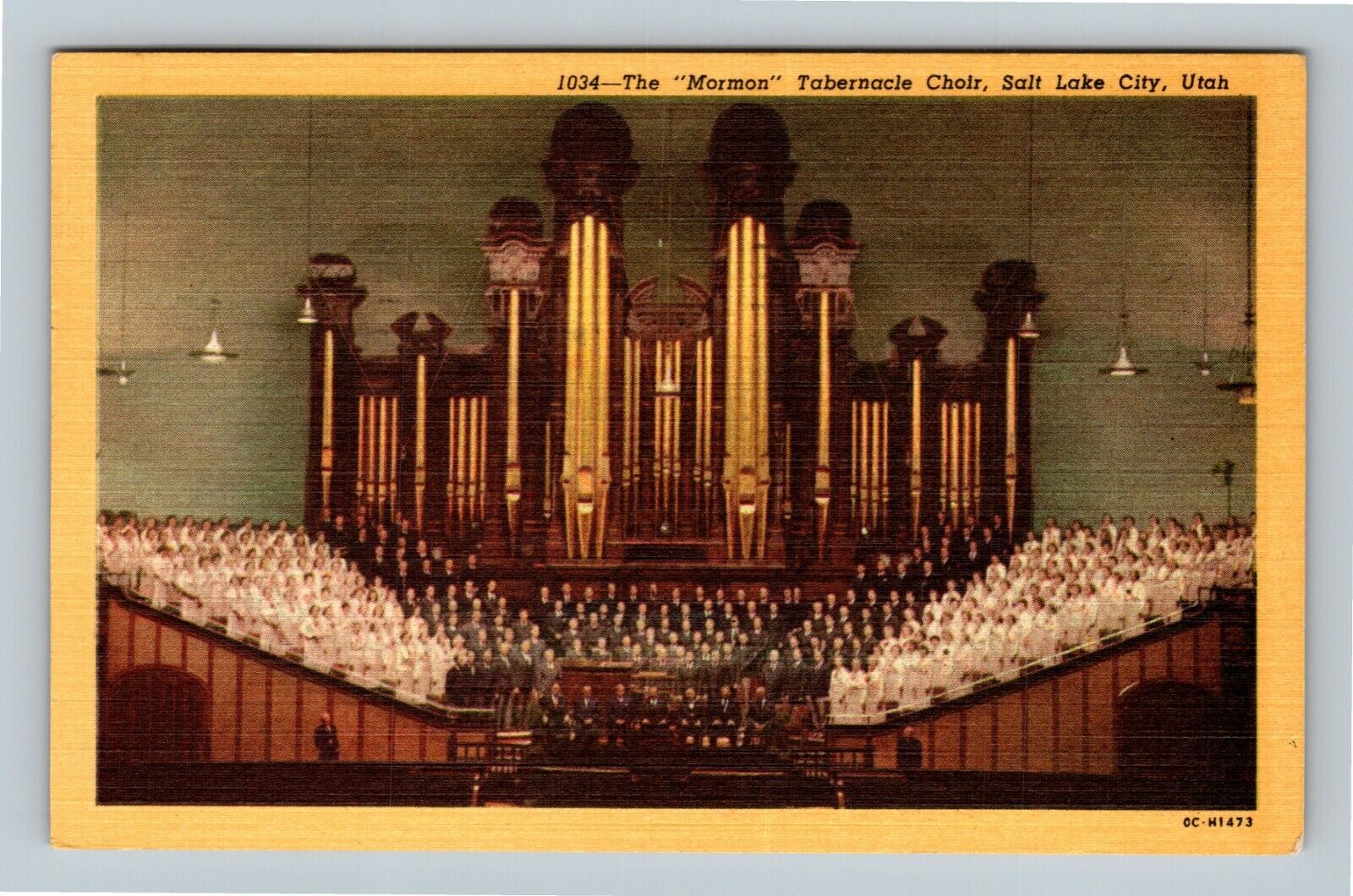 Salt Lake City UT, The Mormon Tabernacle Choir, Utah c1954 Vintage Postcard