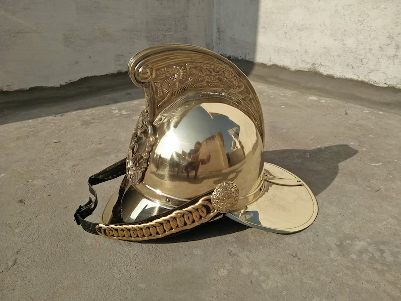 Medieval Napoleonic French Cavalry Helmet brass Finish LARP Decorative Helmet