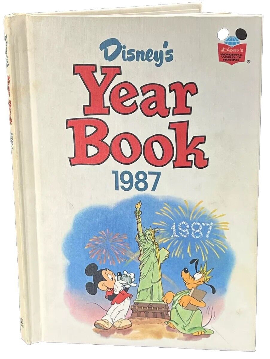 Disney’s Year Book Grolier Enterprises Inc Hardcover 1987 Vintage Donald Duck