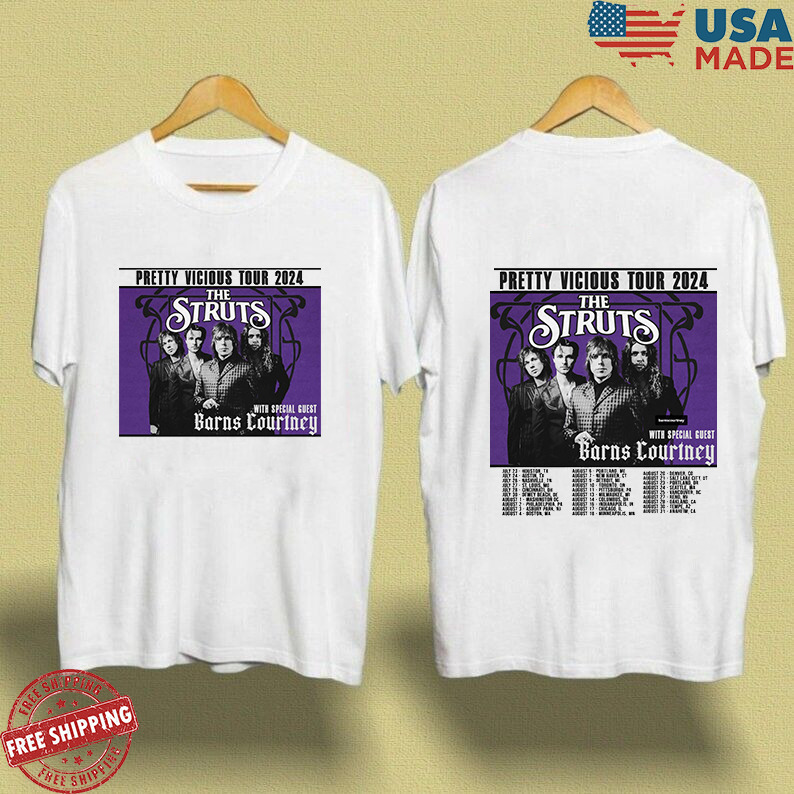 The Struts North America Pretty Vicious Tour 2024 T Shirt Full Size S-5XL SO416