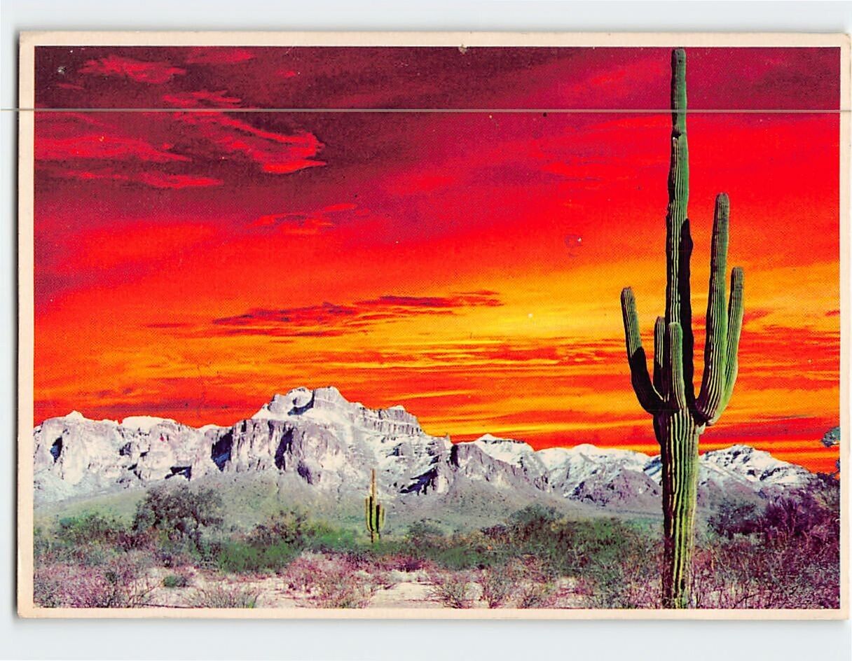Postcard Superstition Mountain Mesa Arizona USA