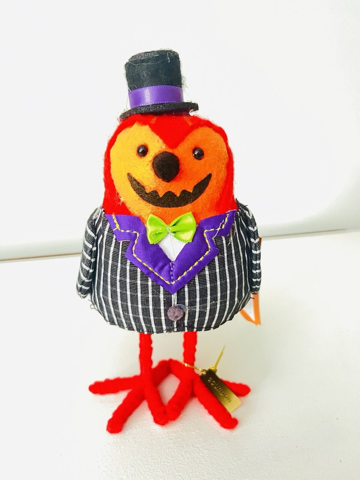 Target Hyde & Eek Halloween 2024 Featherly Friends Felt Pumpkin Bird Gourdon 🎃